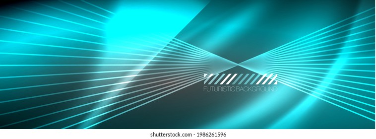 Neon dynamic beams vector abstract wallpaper background. Wallpaper background, design templates for business or technology presentations, internet posters or web brochure covers