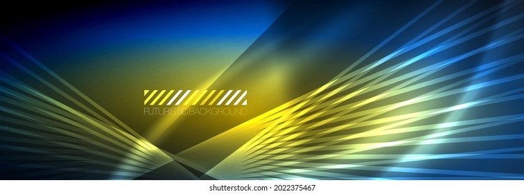Neon dynamic beams vector abstract wallpaper background. Wallpaper background, design templates for business or technology presentations, internet posters or web brochure covers