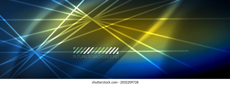 Neon dynamic beams vector abstract wallpaper background. Wallpaper background, design templates for business or technology presentations, internet posters or web brochure covers