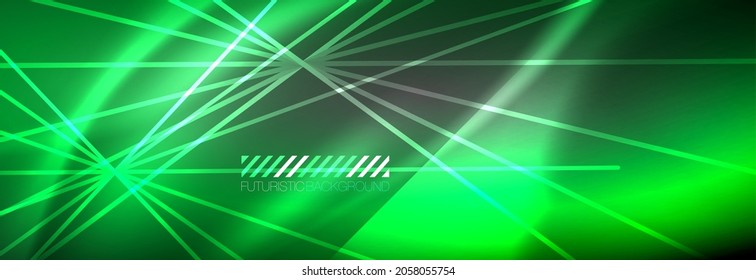 Neon dynamic beams vector abstract wallpaper background. Wallpaper background, design templates for business or technology presentations, internet posters or web brochure covers