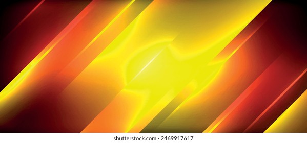 Neon dynamic diagonal light rays background. Techno digital geometric concept design for wallpaper, banner, presentation, background