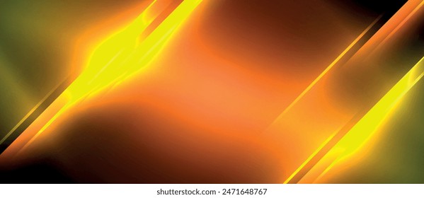 Neon dynamic diagonal light rays background. Techno digital geometric concept design for wallpaper, banner, presentation, background