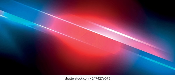 Neon dynamic diagonal light rays background. Techno digital geometric concept design for wallpaper, banner, presentation, background