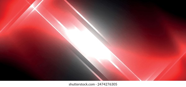 Neon dynamic diagonal light rays background. Techno digital geometric concept design for wallpaper, banner, presentation, background