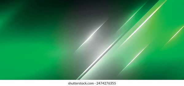 Neon dynamic diagonal light rays background. Techno digital geometric concept design for wallpaper, banner, presentation, background