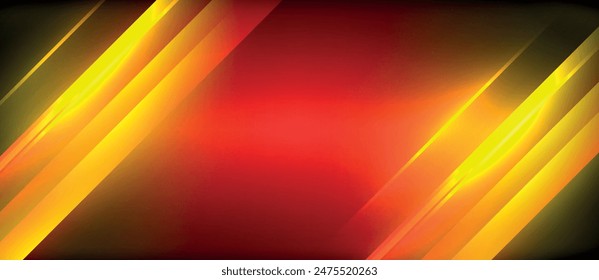 Neon dynamic diagonal light rays background. Techno digital geometric concept design for wallpaper, banner, presentation, background