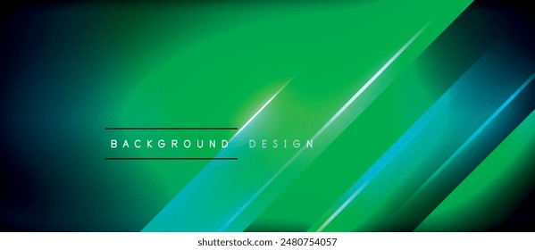 Neon dynamic diagonal light rays background. Techno digital geometric concept design for wallpaper, banner, presentation, background