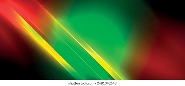 Neon dynamic diagonal light rays background. Techno digital geometric concept design for wallpaper, banner, presentation, background