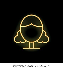 Neon easter egg glowing on a dark background, perfect for easter projects