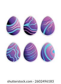 Neon Easter Eggs Futuristic Design