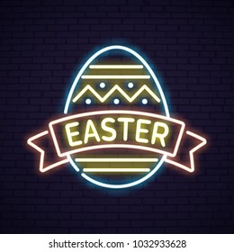 Neon Easter Sunday lettering