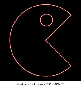 Imagen de luz de estilo plano con neón color rojo vectorial