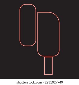 Neearphone enchufe color rojo ilustración vectorial imagen de estilo plano luz