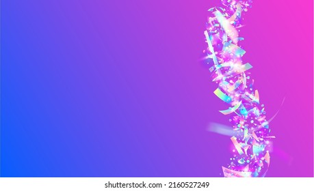 Neon Effect. Festive Art. Glitch Glare. Blur Celebrate Decoration. Blue Metal Glitter. Disco Banner. Cristal Texture. Glitter Foil. Pink Neon Effect