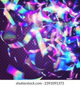 Neon Effect. Pink Shiny Glitter. Surreal Art. Birthday Background. Kaleidoscope Glare. Party Flare. Holiday Foil. Blur Colorful Template. Purple Neon Effect