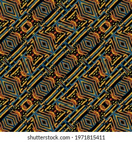 Neon Electric Lines Decorative Pattern