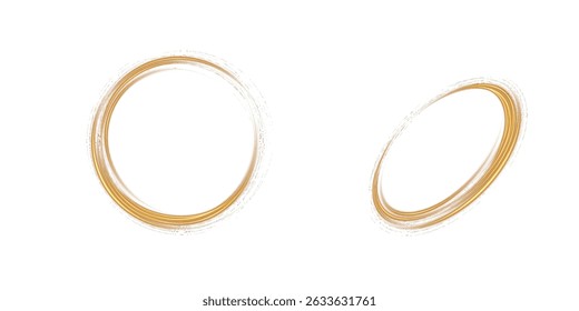 Neon Energy Ring Futuristic Glowing Yellow Light with Electric Sparks and Transparent Flash on Dark Background