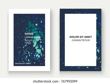 Neon explosion paint splatter artistic cover frame design. Decorative colorful splash spray texture white background. Trendy creative template vector Cover Report Catalog Brochure Flyer Poster Banner