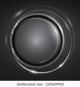 Neon fantastic circle .Vector neon frame.Abstract Background with Led Light Effect