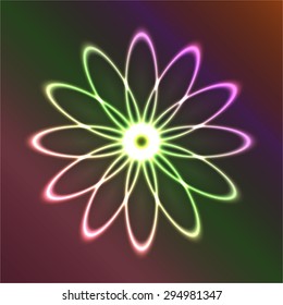 neon figure of ovals