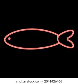 Imagen de estilo plano de ilustración vectorial de color rojo neón