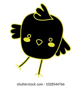 neon flat chick bird farm animal playing