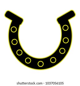 neon flat metal horseshoe element accessory design