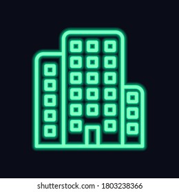neon flats icons business green