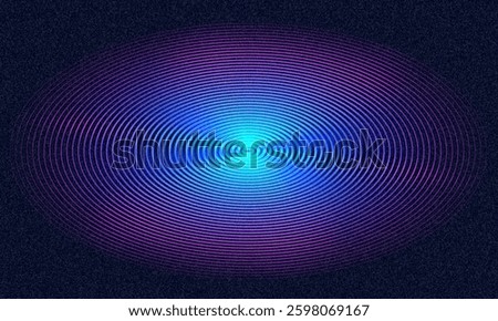 Neon flowing wavy lines on black background. Abstract sound wave design for ai concept, equalizer, audio record, voice assistant. Blue, pink orange gradient curve stripes. Synthwave wireframe net