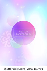 Neon Fluid. Hologram Presentation. Space Multicolor Elements. Trendy Flyer. Vibrant Dots. Digital Pattern. Violet Light Background. Shiny Poster. Blue Neon Fluid