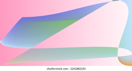 Neon Fluid Psychedelic Technology Trendy Background. Multicolor Smooth Shape Layers Horizontal Lines. Pastel Pink Dynamic Modern Rainbow Gradient Mesh. Futuristic Color Minimal Digital Illustration.
