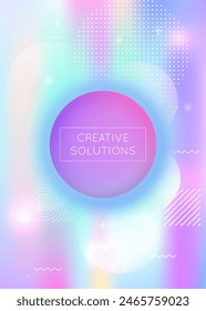 Neon Fluid. Space Business Composition. Dynamic Dots. Modern Shape. Purple Soft Pattern. Trendy Flyer. Minimal Background. Retro Screen. Blue Neon Fluid