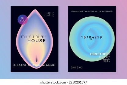 Neon Flyer. Dynamic Pattern For Presentation Layout. Club And Concert Template. Fun Art For Magazine. Modern Music Event. Black And Turquoise Neon Flyer