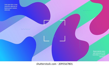 Neon Flyer. Wave Landing Page. Violet Bright Shape. Graphic Paper. Creative Template. 3d Fluid Layout. Minimal Pattern. Gradient Background. Magenta Neon Flyer