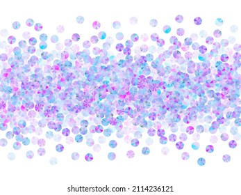 Neon foil confetti scatter vector illustration. Chic glossy tinsel elements party decor top view. Birthday confetti placer shiny texture.