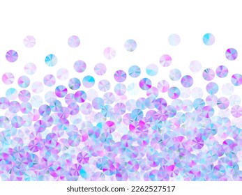 Neon foil confetti scatter vector composition. Luxury shiny bead elements holiday decoration flatlay. Holiday confetti placer sparkling pattern.