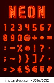 Neon font, complete Alphabet + numbers and symbols (available in English, Greek and Russian) Part 4/4