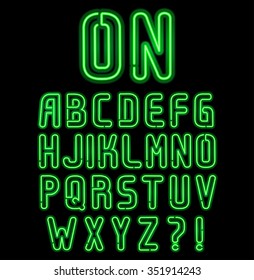 neon font part 1 of 2, Complete Alphabet