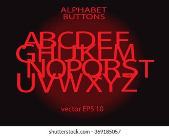 Neon font vector Alphabet