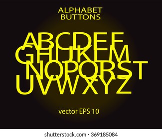 Neon font vector Alphabet