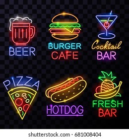 Neon Food And Drink Billboards