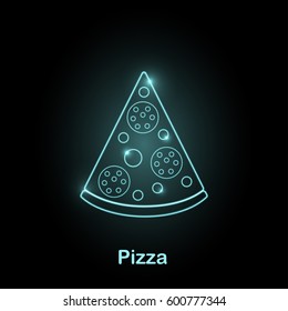 Neon food icon Vector illustration