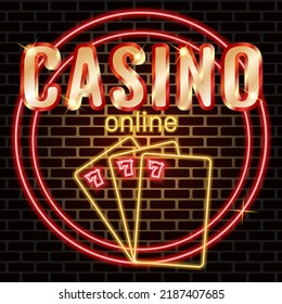 neon frame circle led casino