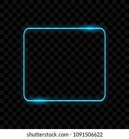 Neon frame, isolated, vector illustration.