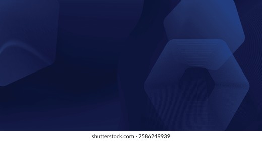 Neon frame in pentagon form with shining effects on dark background. Empty glowing techno backdrop. Vector illustration.