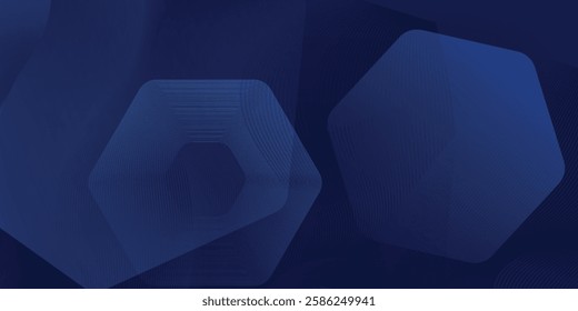 Neon frame in pentagon form with shining effects on dark background. Empty glowing techno backdrop. Vector illustration.