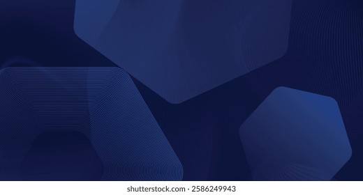 Neon frame in pentagon form with shining effects on dark background. Empty glowing techno backdrop. Vector illustration.