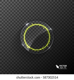 Neon Frame for your text or logo, vector illustration