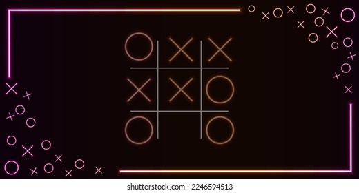 Neon frame,light frame on gradient background