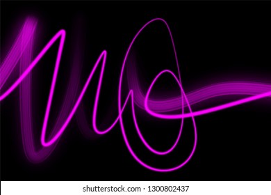 Neon futuristic glow shapes background. Wallpaper with lines. Eps vector illustration